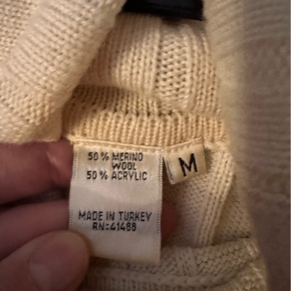 Vintage Blushe Impressions Cream Merino Wool Skirt and Top Set Size M - Picture 9 of 11